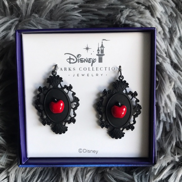 Disney Jewelry - Magic + Mischief Evil Queen Poison Apple Earrings